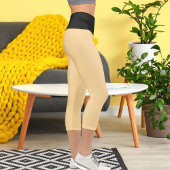 ペットキャットパーソナライズされた引用文オンブラックベージュ カプリレギンス