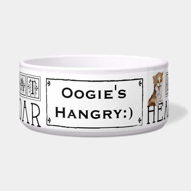 ペットキャットボウル大「キャット吠える声が聞こえる」 ボウル (正面)