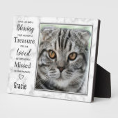 ペットキャットメモリアルペットロス悔やみや弔慰写真 フォトプラーク (側面)