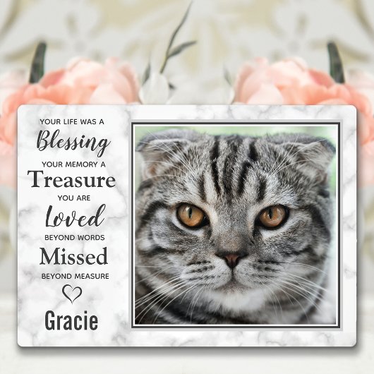 ペットキャットメモリアルペットロス悔やみや弔慰写真 フォトプラーク