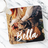 ペットキャットメモリアルモダン引用文シンプルシック写真 キーホルダー