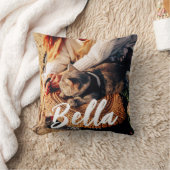 ペットキャットメモリアルモダン引用文シンプルシック写真 クッション (ブランケット)