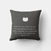 ペットキャットメモリアルモダン引用文シンプルシック写真 クッション (裏面)