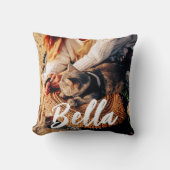 ペットキャットメモリアルモダン引用文シンプルシック写真 クッション (正面)