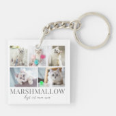 ペットキャッパーソナライズされたト写真のキープサケ キーホルダー (裏面)