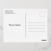 ペットキャッパーソナライズされたト写真マイオウィクリスマス金ゴールド 箔シーズンポストカード (裏面)