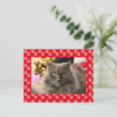ペットキャッパーソナライズされたト写真マイオウィクリスマス シーズンポストカード (スタンド正面)