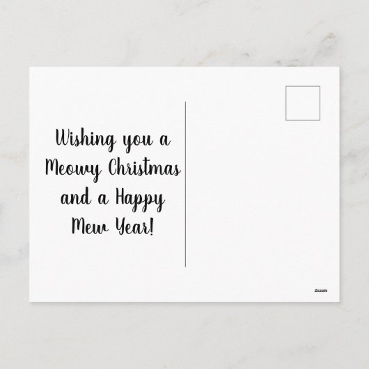 ペットキャッパーソナライズされたト写真マイオウィクリスマス シーズンポストカード (裏面)