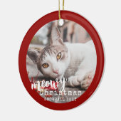 ペットキャッパーソナライズされたト写真マイオウィクリスマス セラミックオーナメント (左)
