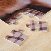 ペットキャリアに乗ったオレンジキャット/オレンジキッテン ジグソーパズル (側面)