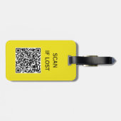 ペットキャリアスキャン紛失QRコード携帯電話名写真 ラゲッジタグ (裏面横)