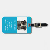 ペットキャリアスキャン紛失QRコード携帯電話名写真 ラゲッジタグ (正面横)