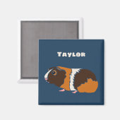 ペットギニアピッグイラストレーション パーソナライズされた マグネット (正面/裏面)