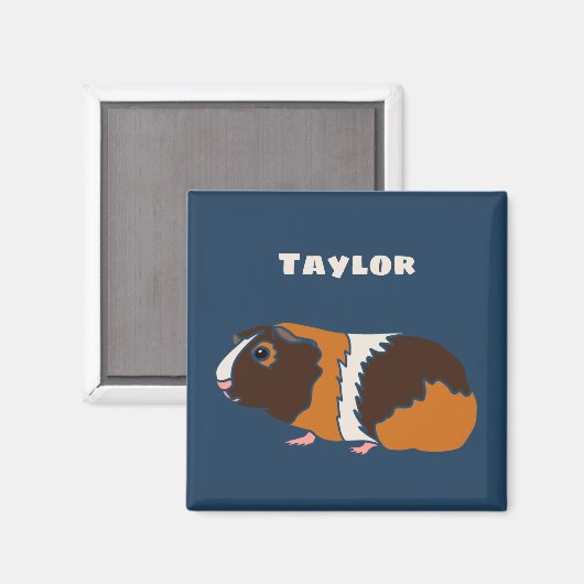 ペットギニアピッグイラストレーション パーソナライズされた マグネット (正面/裏面)