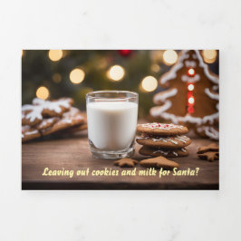 ペットクッキー付きクリスマスカーフレンドリードレシピ 三つ折りクリスマスカード