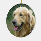 ペットクリスマスの写真の現在の記念品 セラミックオーナメント (左)