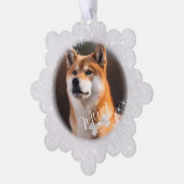 ペットクリスマスシルバーオーナメントカード オーナメントカード (左)