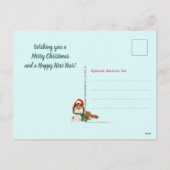 ペットクリスマスツリーとセーブルシェットランド・ シープドッグホリデイ シーズンポストカード (裏面)