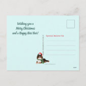 ペットクリスマスツリーウィズブラックシェットランド・ シープドッグホリデイ シーズンポストカード (裏面)