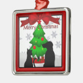 ペットクリスマスドッグ&キャットプレミアムオーナメント メタルオーナメント (左)