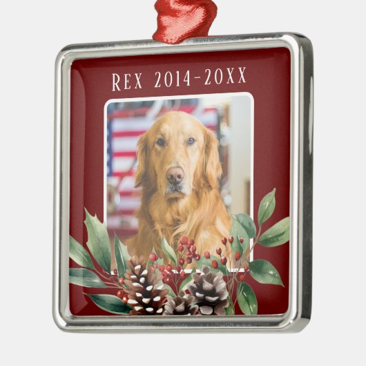 ペットクリスマスメモリアルオーナメント メタルオーナメント (左)