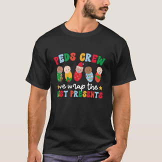 ペットクルークリスマスペットナース分隊クリスマスパーティーロー Tシャツ