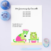 ペットグルーマーのプロモーション チラシ (シングル)