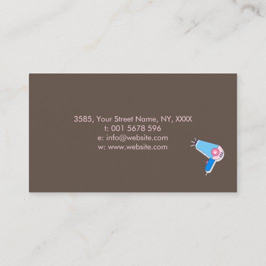 ペットグルーミングおよび浸ること 名刺 (裏面)