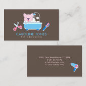 ペットグルーミングおよび浸ること 名刺 (正面/裏面)