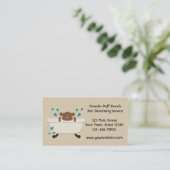 ペットグルーミングのサービス業カード 名刺 (スタンド正面)