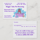 ペットグルーミングのビジネスおよびアポイントメントカード 予約カード (正面/裏面)