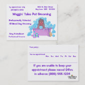 ペットグルーミングのビジネスおよびアポイントメントカード 予約カード (正面/裏面)