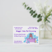 ペットグルーミングのビジネスおよびアポイントメントカード 予約カード (スタンド正面)