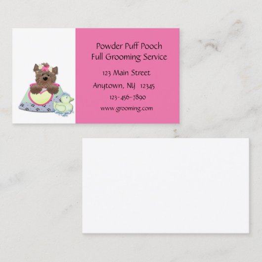ペットグルーミングの名刺 名刺 (正面/裏面)