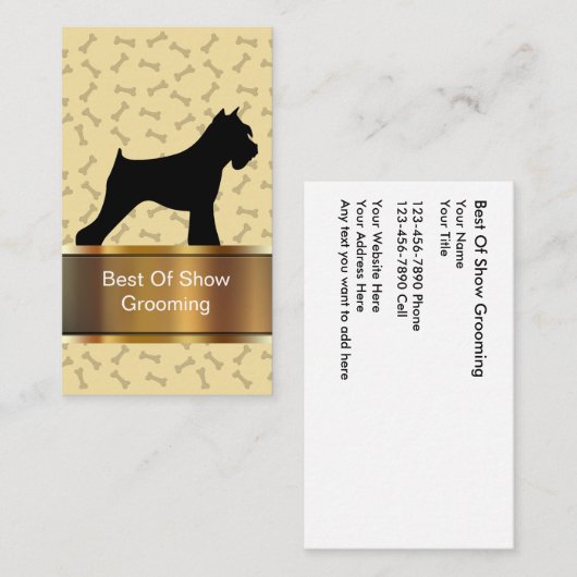 ペットグルーミングの名刺 名刺 (正面/裏面)