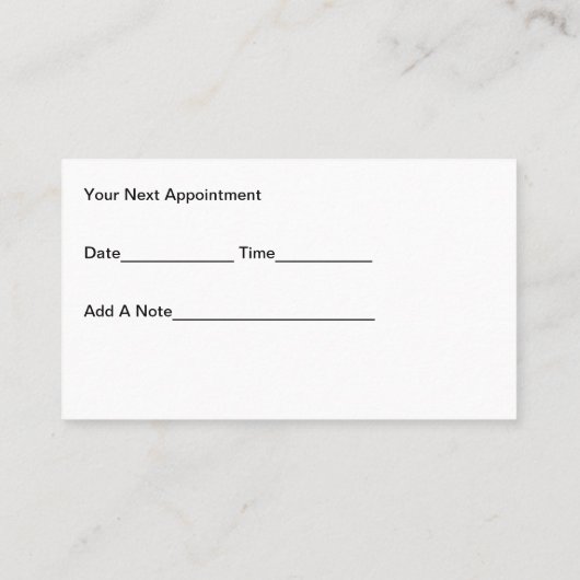 ペットグルーミングアポイントメントリマインダー名刺 名刺 (裏面)