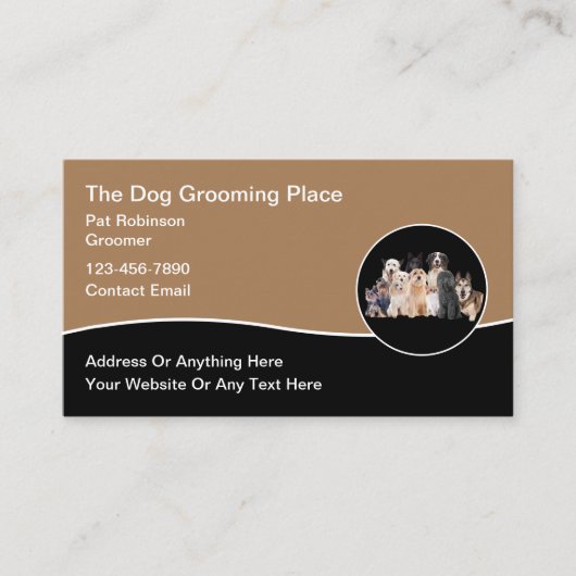 ペットグルーミングアポイントメントリマインダー名刺 名刺 (正面)