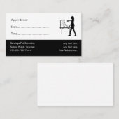 ペットグルーミングアポイントメントリマインダ名刺 予約カード (正面/裏面)