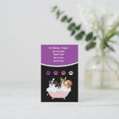 ペットグルーミングアポイントメント名刺の組み合わせ 名刺 (スタンド正面)