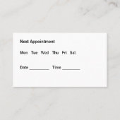 ペットグルーミングアポイントメント名刺 名刺 (裏面)