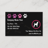 ペットグルーミングカッコいいトレンディー名刺 名刺 (正面)