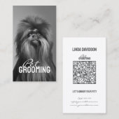 ペットグルーミングサロンアフ気にェンピンシャーポートレート 名刺 (正面/裏面)