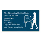 ペットグルーミングサロンシンプルデザイン マグネット名刺 (正面)