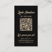 ペットグルーミングサロンブティックアフガンハウンドポートレート 名刺 (裏面)