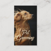 ペットグルーミングサロンブティックアフガンハウンドポートレート 名刺 (正面)