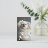 ペットグルーミングサロンブティックチワワポートレート 名刺 (スタンド正面)