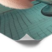 ペットグルーミングサロンブティックプードルポートレート ポスター (角)