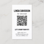 ペットグルーミングサロンブティックベルガマスコシェプドッグ 名刺 (裏面)