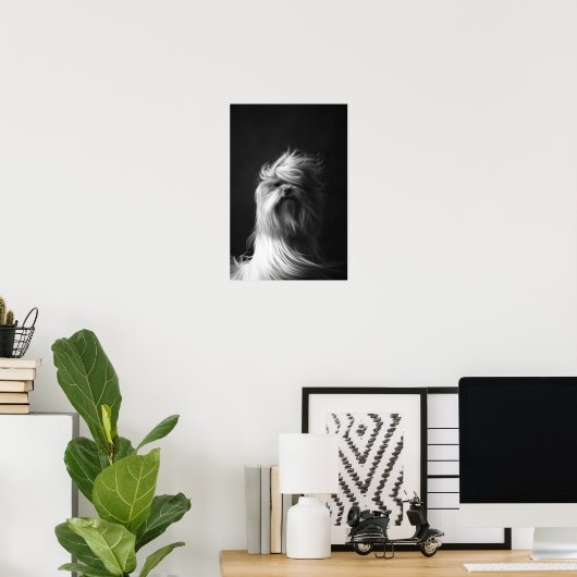 ペットグルーミングサロンブティックヨークシールポートレート ポスター (ホームオフィス)