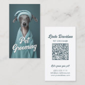 ペットグルーミングサロン気にブティックイタリアングレイハウンド 名刺 (正面/裏面)